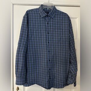 Johnnie-O top shelf button down flannel cotton  shirt lloyd laguna blue Size XL